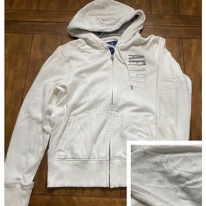 Women’s Juniors American Eagle Full Zip Hoodie Size XL White